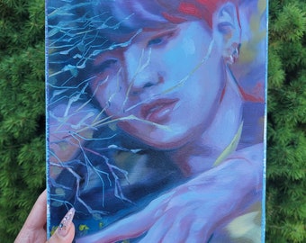 BTS yoongi original painting on wood