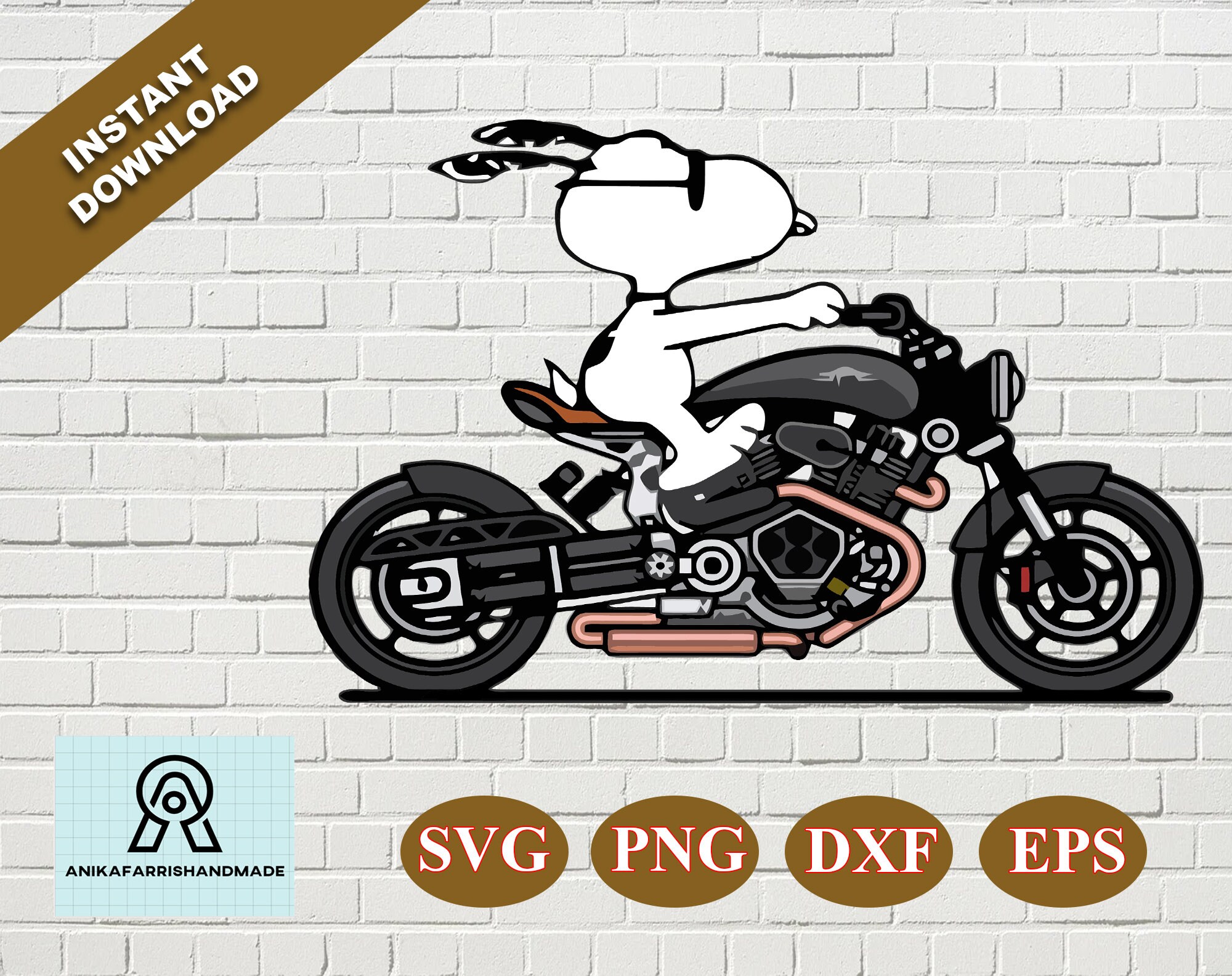 Snoopy David Harley SVG Snoopy Motorcycler SVG Snoopy Biker Etsy