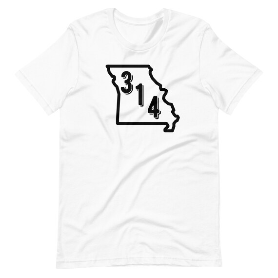St Louis Maryland Heights Ferguson Missouri Area Code Unisex Tee Home State Shirt