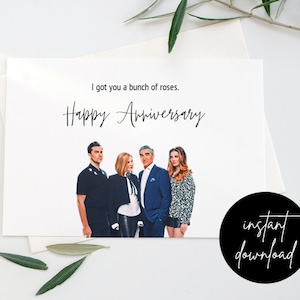 Tarjeta de aniversario de Schitt's Creek / Tarjeta de aniversario imprimible / Programa de televisión de Schitt's Creek / Moira Rose