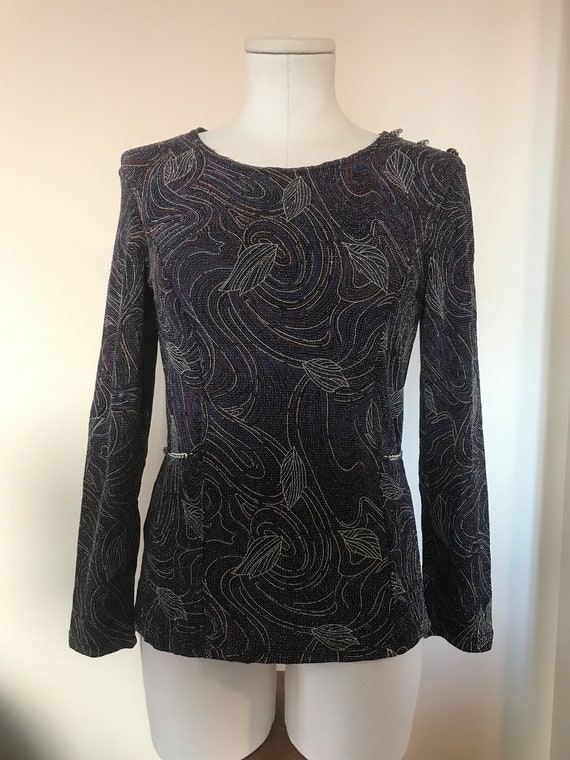 Vintage 90s Sparkly top//sparkly blouse// Y2K spa… - image 1