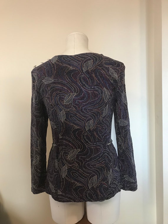 Vintage 90s Sparkly top//sparkly blouse// Y2K spa… - image 2