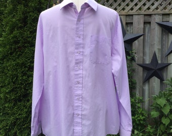 Vintage Lilac Men’s Long Sleeve Dress Shirt-CEO brand Dress Shirt