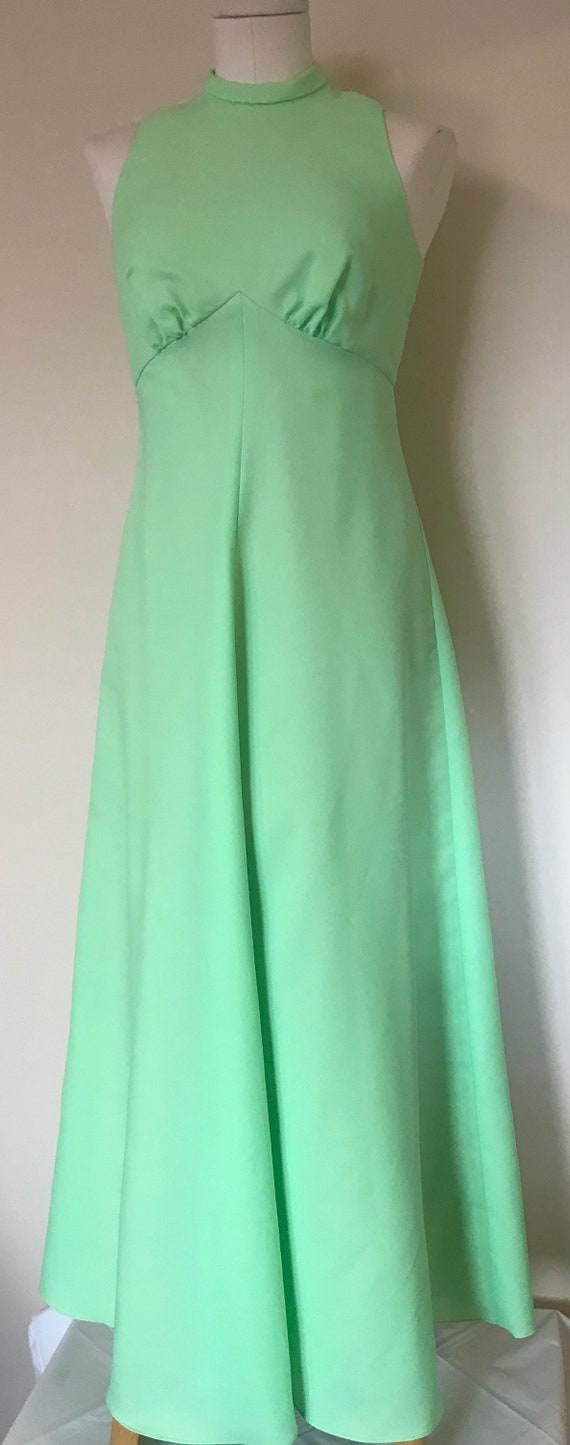 Prom Dress/ Vintage Formal Gown/ Mint green forma… - image 9