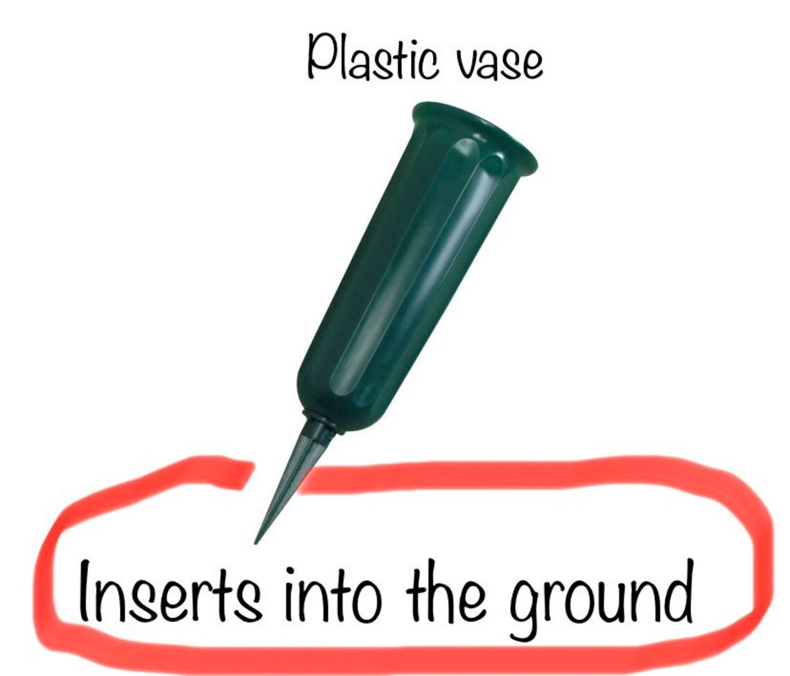 Headstone Vase Inserts Headstone Vase Arrangements Purple Etsy