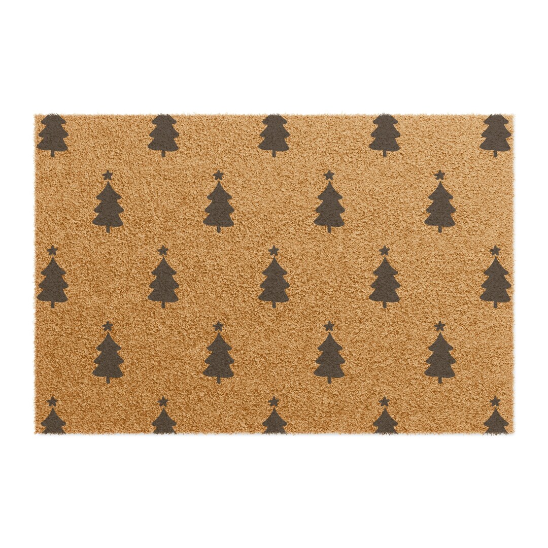 Coir Door Mat Christmas Christmas Tree Outdoor Rug Etsy