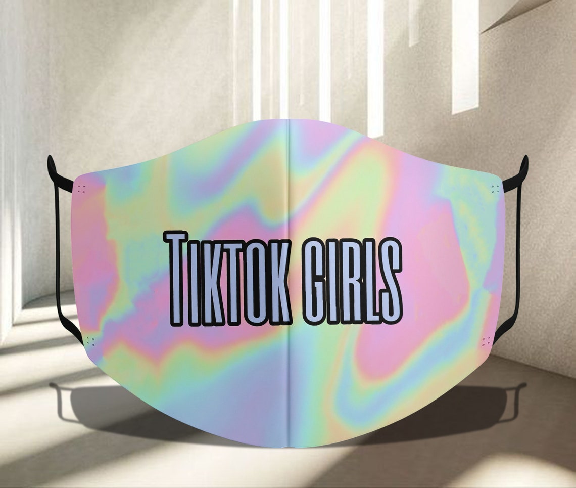 Tiktok girl Face MaskReusable Face MaskTiktok party mask Etsy