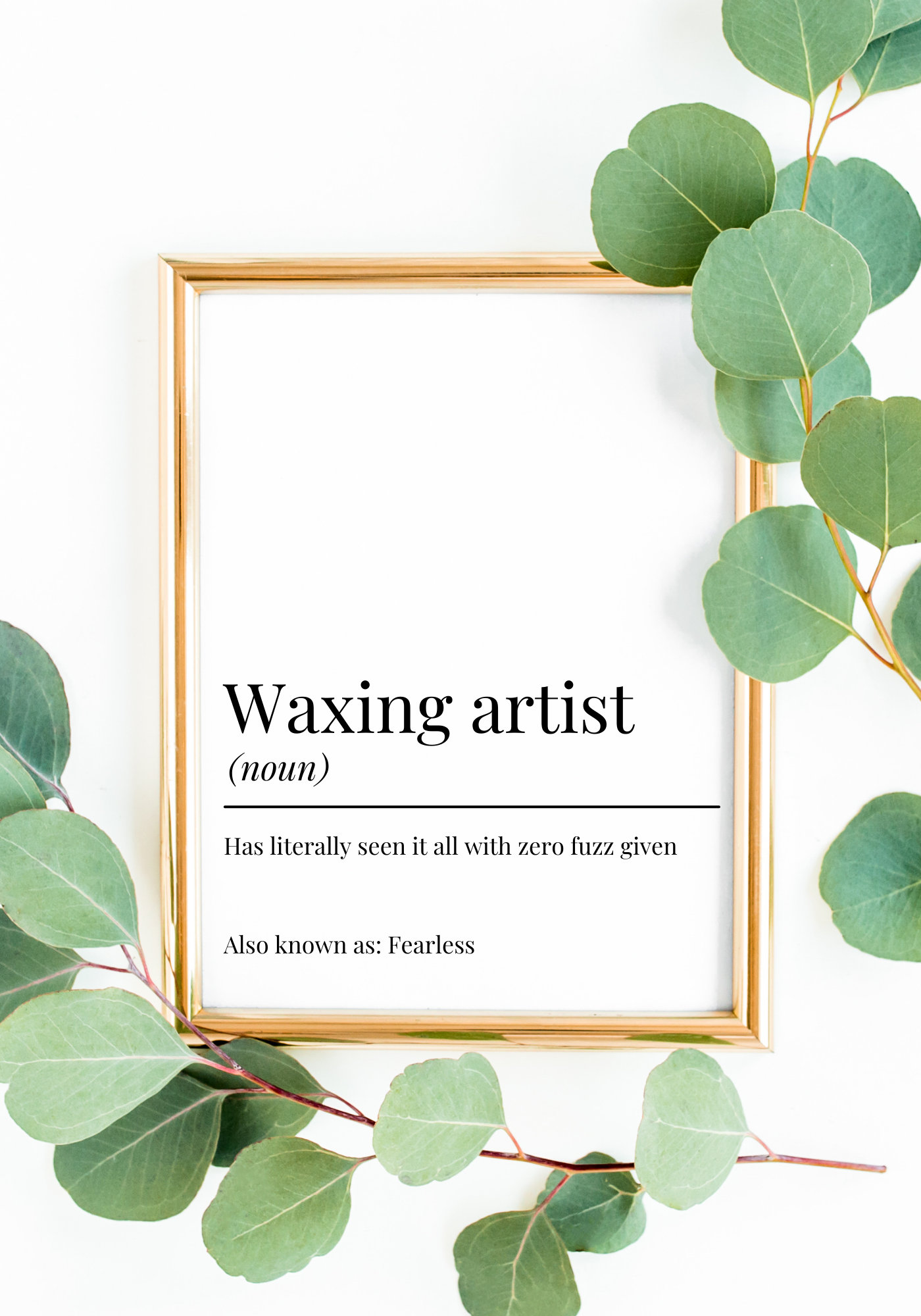 Waxing Artist Definition Print Prints for Salons Beauty Etsy