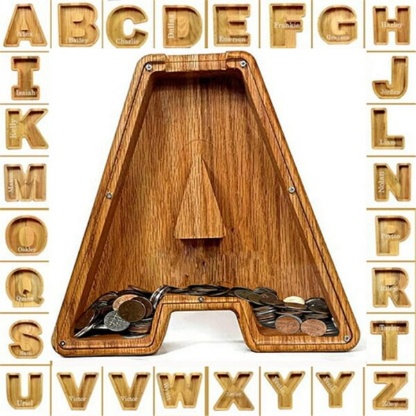 Alphabet Letter Piggy Bank CNC File / Letter D / Pdf / Aspire / V-Carve Pro / SVG /  DXF Files