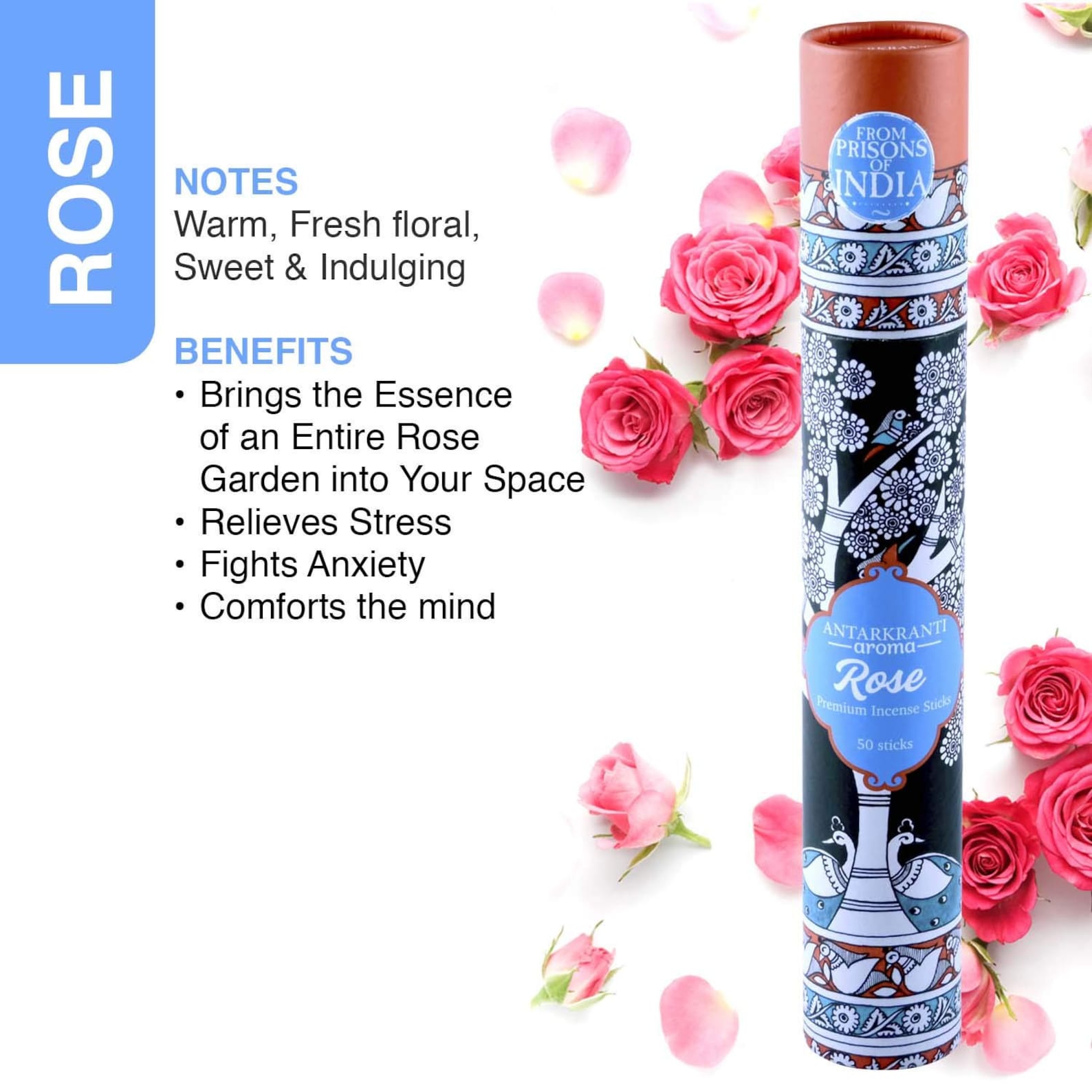 Tradition Rose Incense Sticks Premium Agarbatti Pack of 2 Etsy