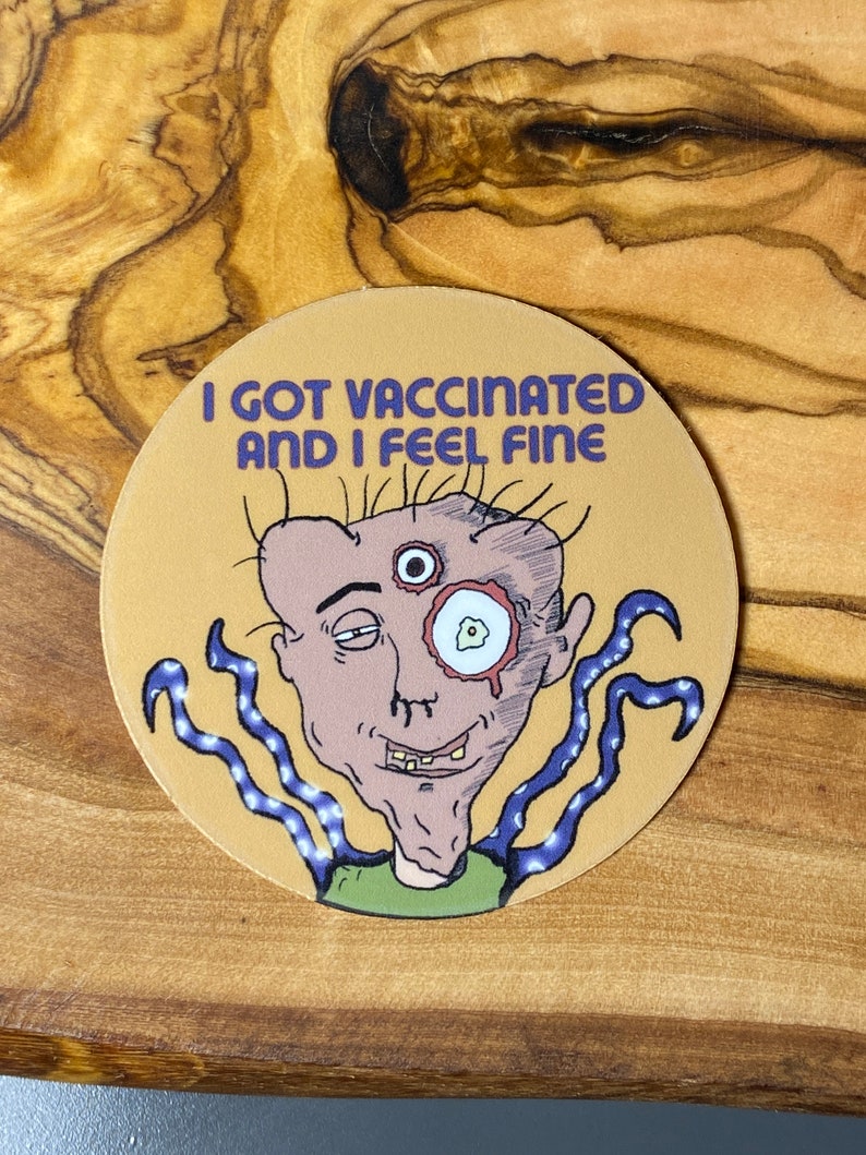 I Got Vaccinated Waterproof Vinyl Sticker