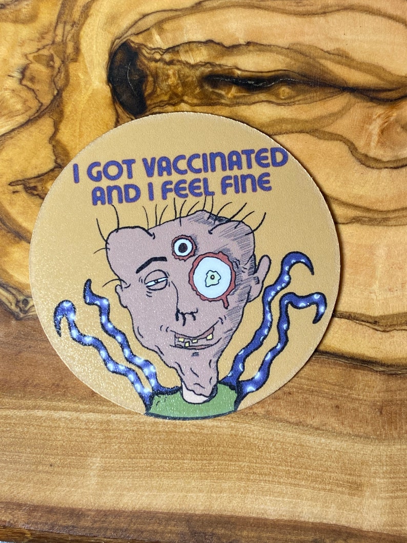 I Got Vaccinated Waterproof Vinyl Sticker