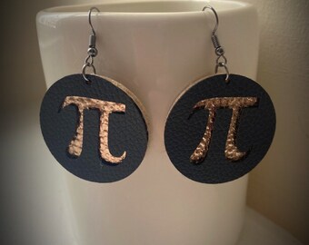 Beautiful Hand Made Earrings For Maths Teachers Pi Symbol 