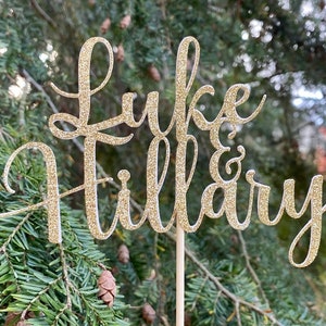 Cake Topper Anniversary, Cake Topper for Wedding, Cake Topper Rustic Wedding, Cake Topper Wedding, First Names Cake Topper