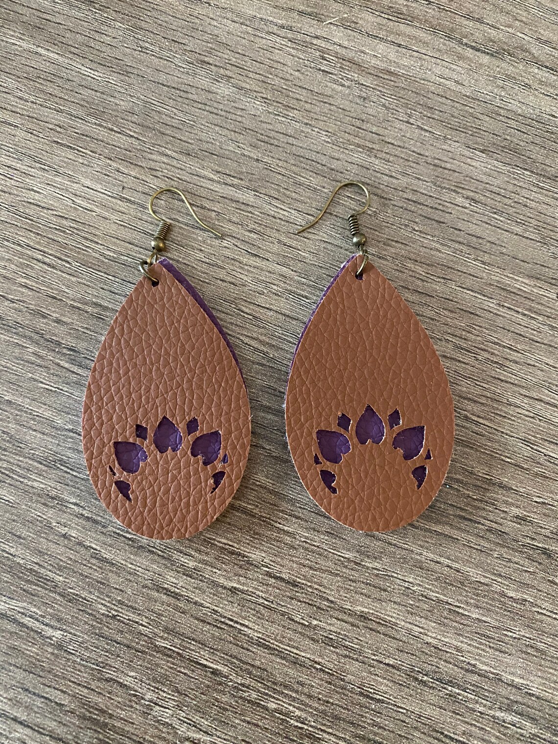 Sunflower Faux Leather Earrings Faux Leather Earrings Etsy