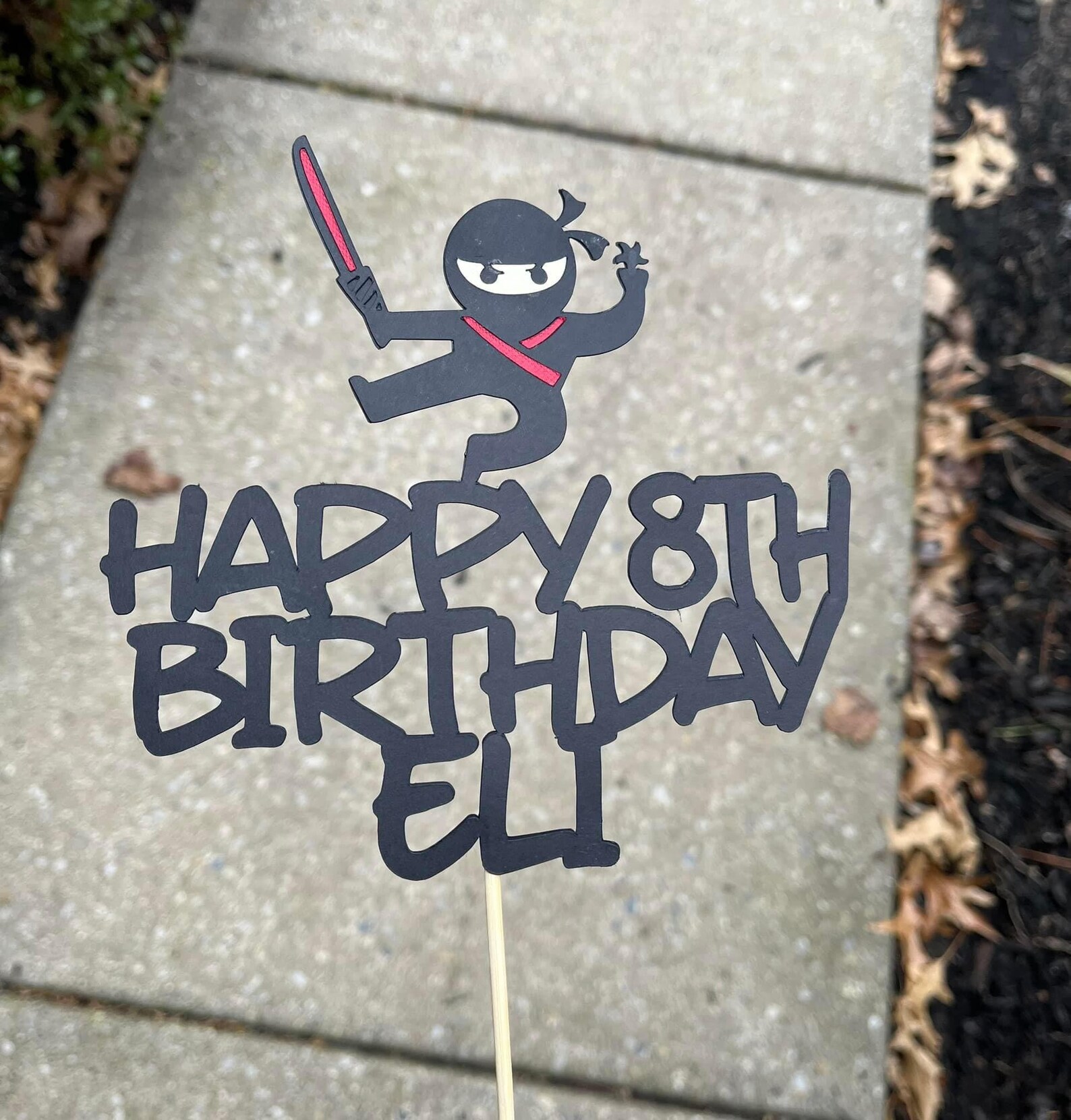Ninja Cake Topper Ninja Birthday Ninja Birthday Party Cake Etsy