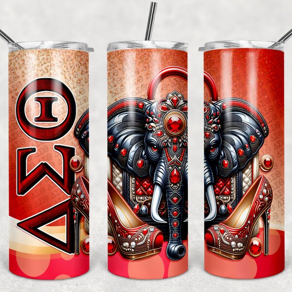 Sorority Tumbler Wrap for Sublimation png 20 ounce - Delta Sigma Theta