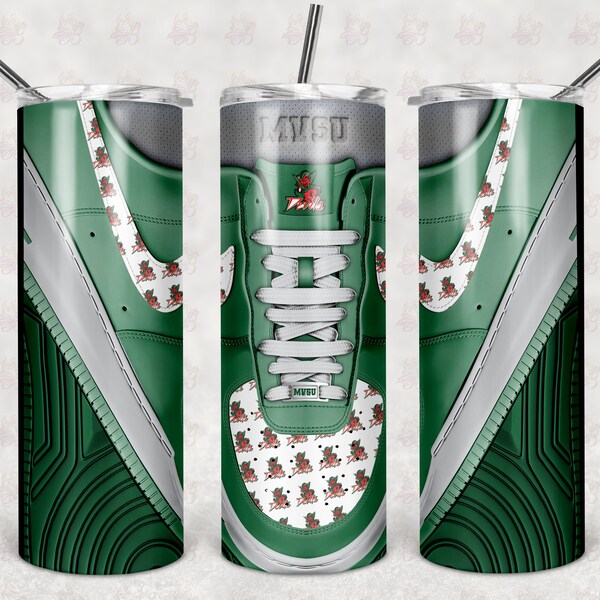 HBCU Kicks Tumbler Wrap for Sublimation png 20 ounce - MVSU