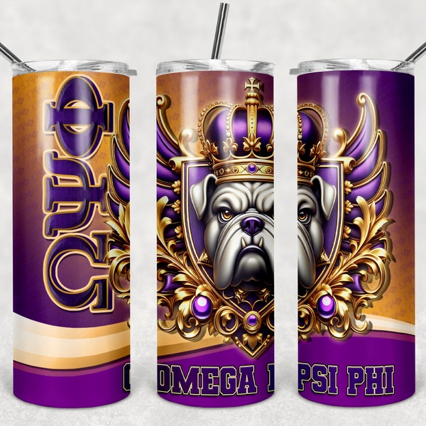 Fraternity Tumbler Wrap for Sublimation png 20 ounce - Omega Psi Phi