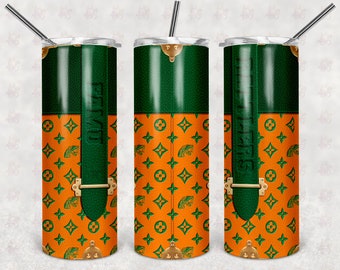 HBCU Designer Purse Inspired Tumbler Wrap for Sublimation png 20 ounce - FAMU