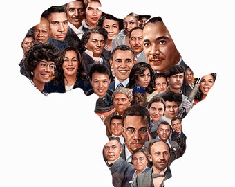 Africa with Notable Figures