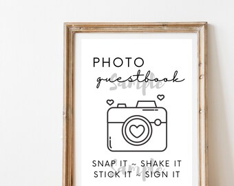 Photo Guestbook Sign - Printable - PDF - PNG