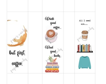 Printable: Three Funny Coffee Bookmarks I PDF I PNG