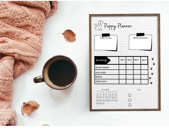 PDF I  Printable Puppy/Dog Planner Bullet Journal