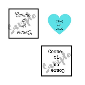 Comme ci, comme ça - SVG PNG Bundle para máquinas de elaboración y corte