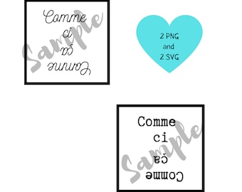 Comme ci, comme ça - SVG PNG Bundle for Crafting and Cutting Machines