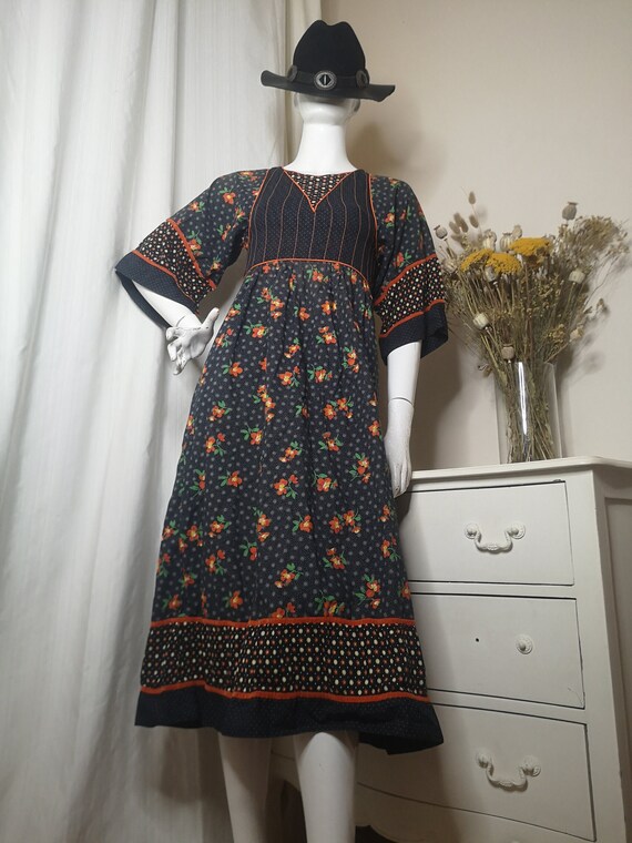 70's vintage prairie dress