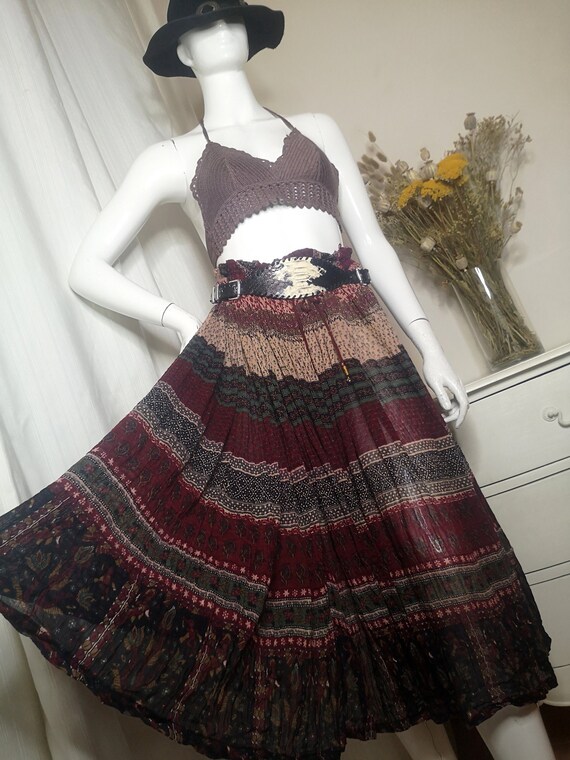 Vintage Indian cotton gauze skirt