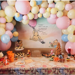 102 PCS Pastel Pink, Yellow and Blue Balloon Garland Kit