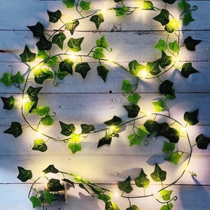 12 Pack Artifitail Ivy Leaves with Lights,84ft Fake Vines Hanging Garland with 100 LED String Light