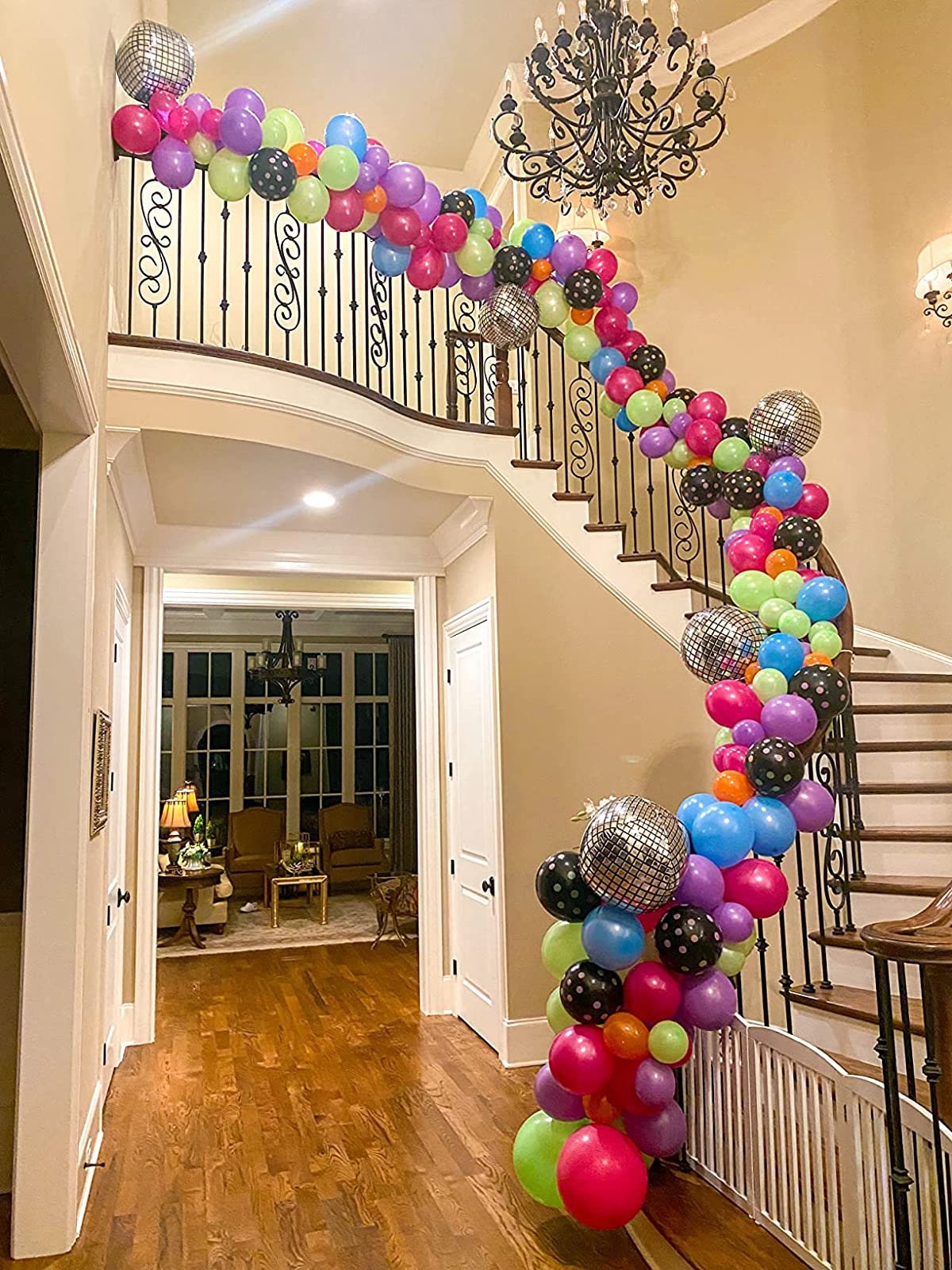 Retro Happy Birthday Balloon - 80s 90s 2000s Foil Party Decoration, Colorful & Reusable
