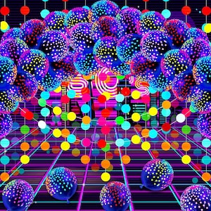 Black Light Party Balloons,Neon Balloon Garland Kit,Glow Party Set