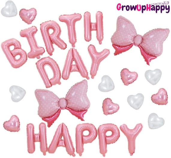 Doyomtoy 32 pezzi Decorazioni per feste di compleanno a tema rosa con fiocchi, inclusi fiocchi decorativi per torte e striscioni di compleanno Doyomtoy 32 pezzi Decorazioni per feste di compleanno a tema rosa con fiocchi, inclusi fiocchi decorativi per torte e striscioni di compleanno
