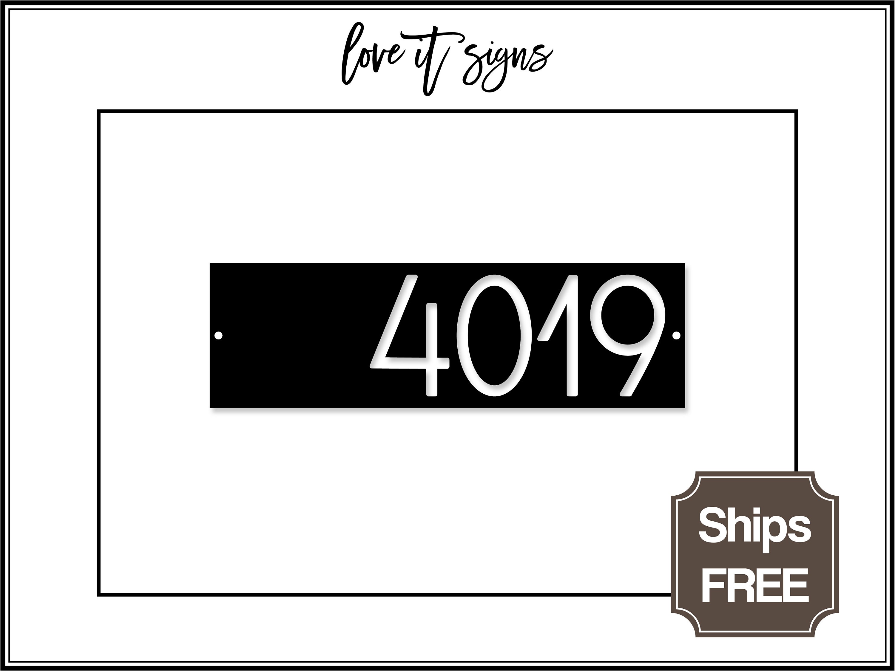 Personalized Address, Metal Sign, Cutout Plaque Custom Metal Numbers ...
