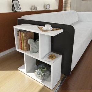 Modern Bookshelf Side Table: Living Room Furniture (60x60x20cm)