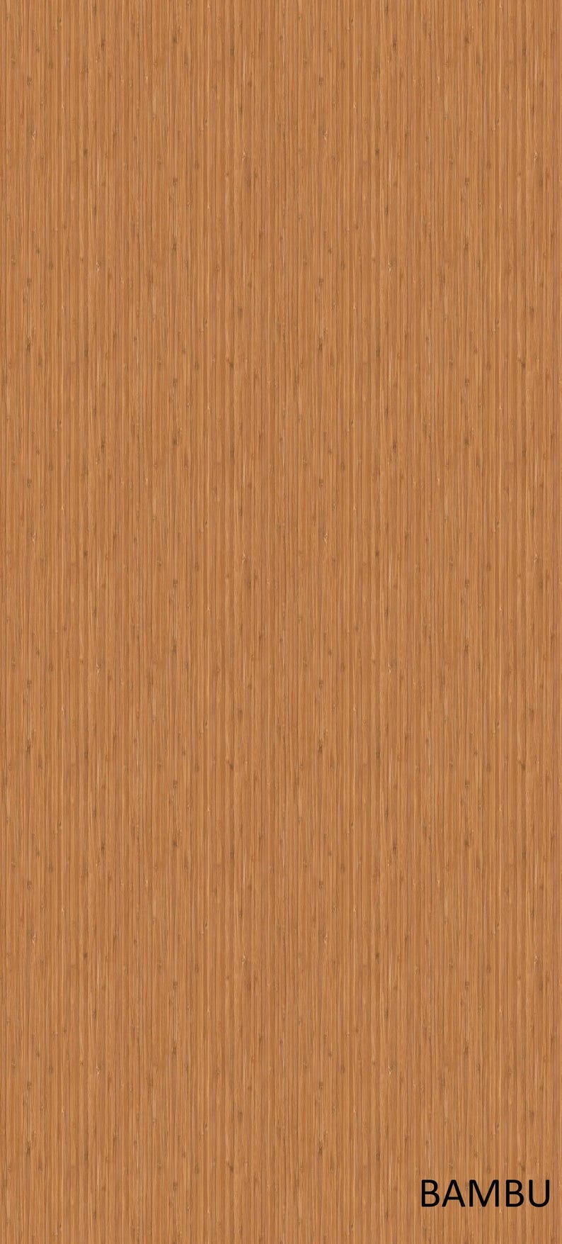 May include: A close-up of a light brown bamboo wood surface with a vertical grain pattern. The text "BAMBU" is printed in black at the bottom of the image.