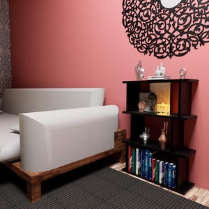 Modern Bookshelf Coffee Table: Living Room Shelf, Home Decor