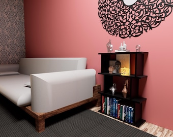Modern Bookshelf Coffee Table: Living Room Shelf, Home Decor