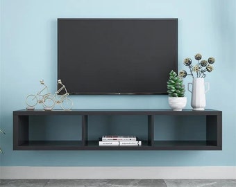 Wall Shelf: Plasma TV Cabinet, Decorative Bookshelf (98x30x30cm)