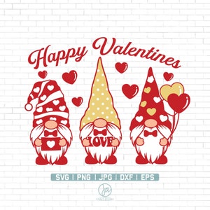 Valentines Svg | Gnome Svg | Valentines Gnomes Svg | Love SVG | Valentines Png | Instant Download | Png Dxf Jpg Eps