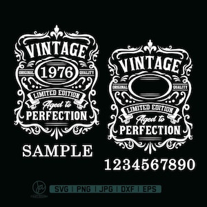 Geburtstags-Weinlese-Svg | Gealtert zur Perfektion svg | Limitierte Auflage SVG | Geburtstag T-Shirt in Premiumqualität | Sofortdownload | Datei: Png, Dxf, Eps