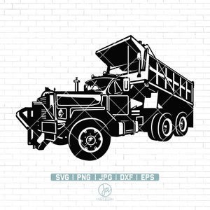 Dump Truck SVG | Construction Svg | Truck Svg | dump truck clipart | Trucking Svg | Heavy Equipment Svg | Truck Silhouette | Png Dxf Eps