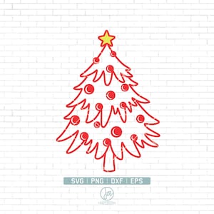 Christmas Tree Svg | Pine Hand Drawn svg | Farmhouse Christmas svg | Winter Svg | Christmas in July | Pine Tree Svg | Clipart | Png Dxf Eps