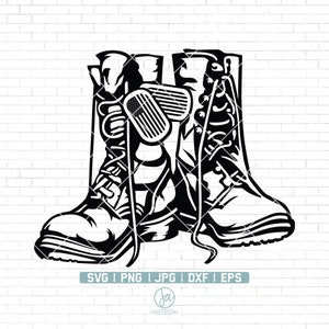 Combat Boots svg file | Combat Boots Clipart | Veteran Shirt | Navy svg | Veteran svg | Army svg | Soldier svg | Combat Boots Cut Files