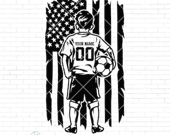 US Fußballspieler Fußball Shirt | Personalisierte Name | Fußball-Kind-Svg | Fußball | Fußball Clipart | Fußball Png | Fußball-Kind-Schnittdatei | Png