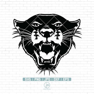 Black Panther SVG | Panther Head Svg | Wild Panther Svg | Wild Animals Svg | Svg Files for Cricut and Silhouette | Png Jpg Dxf Eps